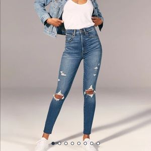A&F ultra high rise skinny jeans